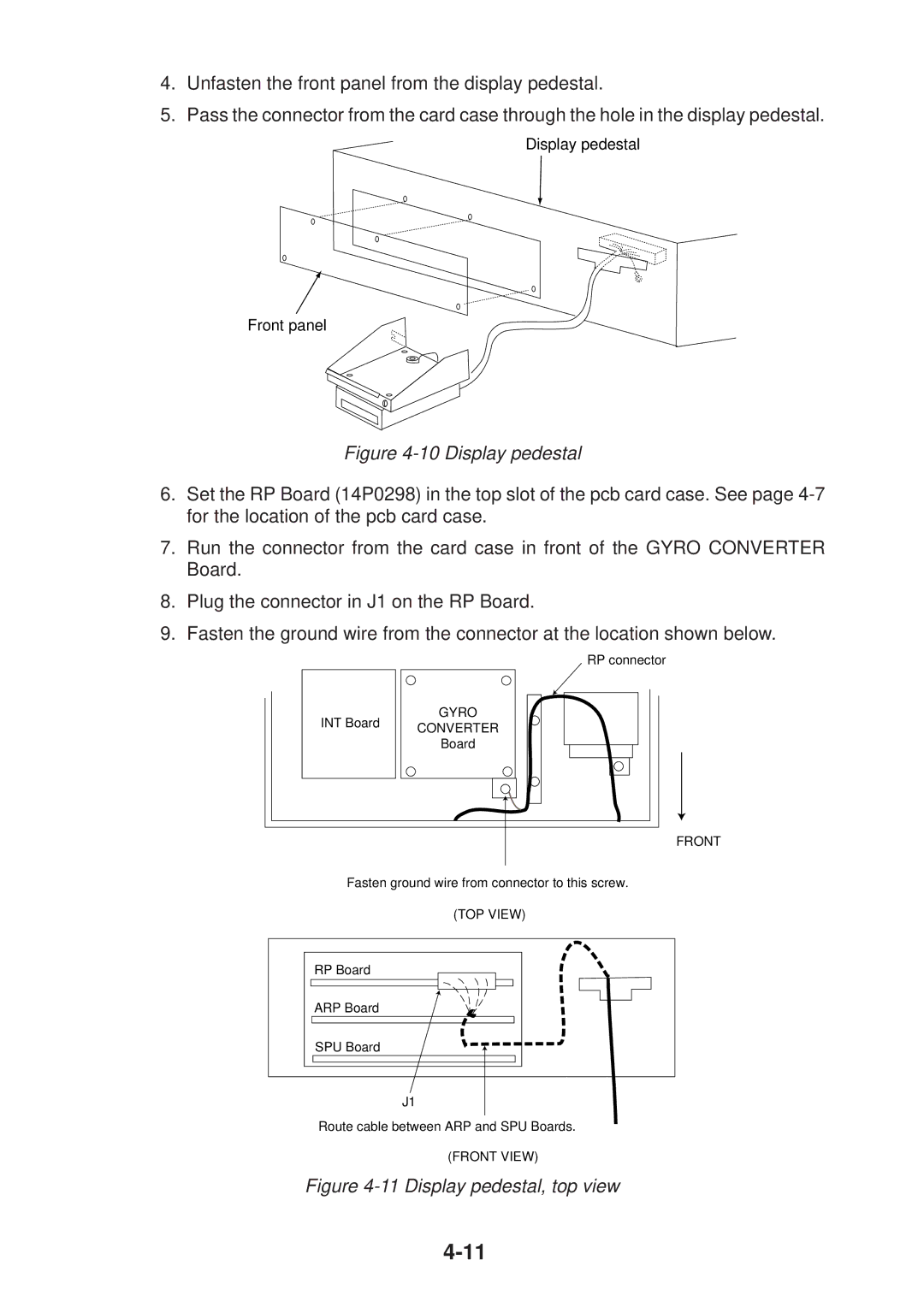 Furuno FR-2155 manual Display pedestal 