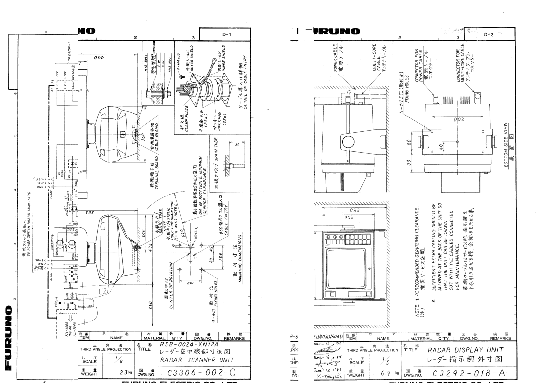 Furuno FR-604D manual 