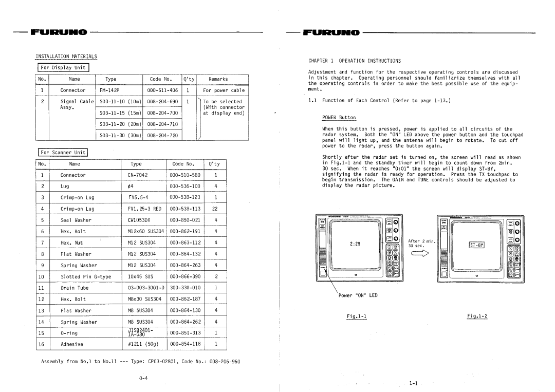 Furuno FR-604D manual 