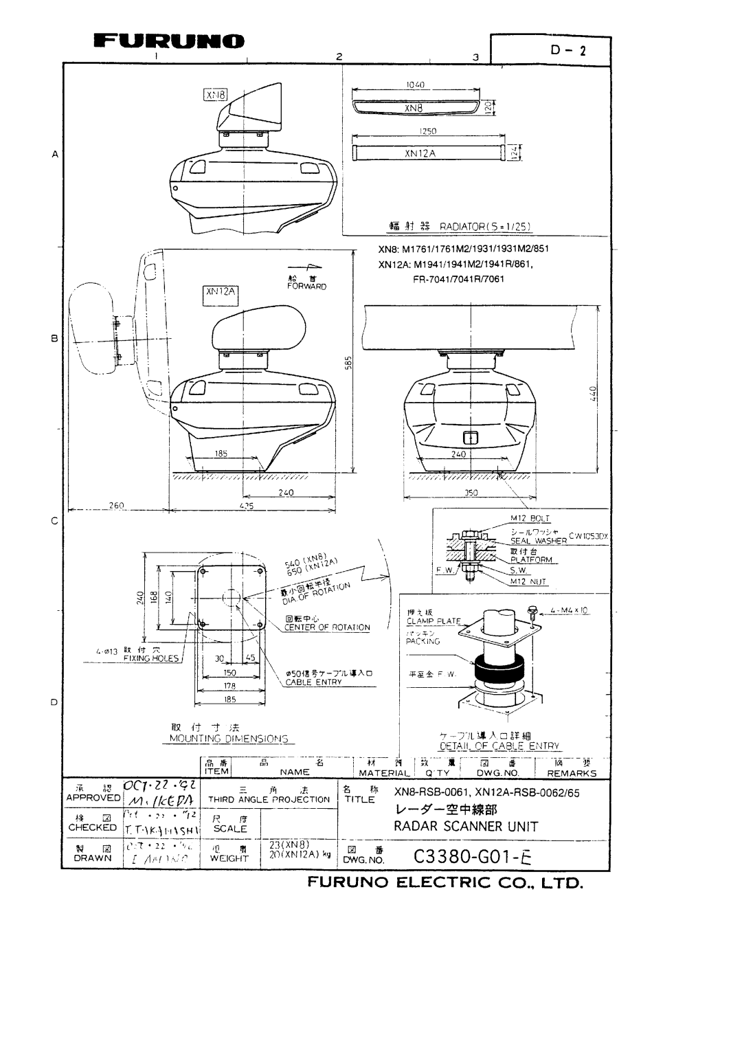 Furuno FR-7041R manual 