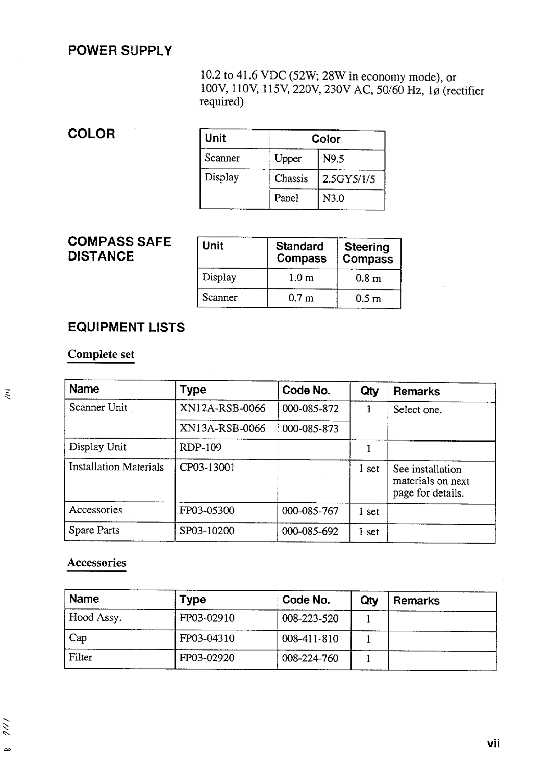 Furuno FR-7111 manual 