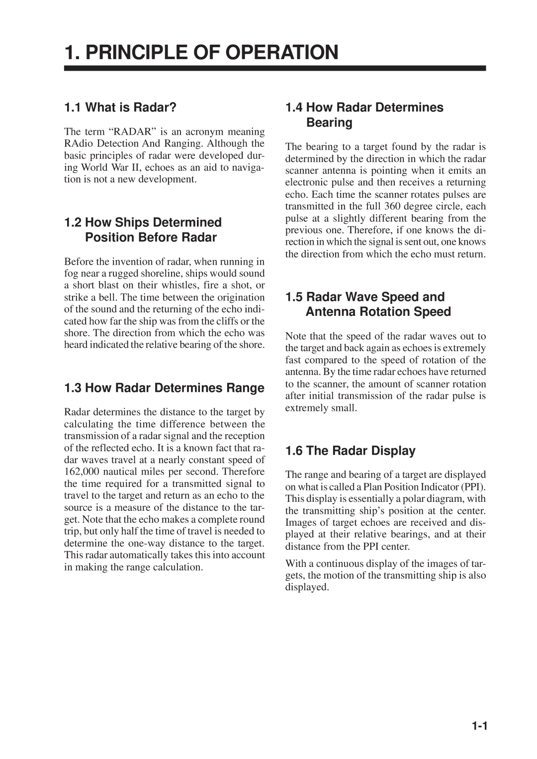 Furuno FR-7112, FR-7252, FR-7062 What is Radar?, How Radar Determines Range, How Radar Determines Bearing, Radar Display 