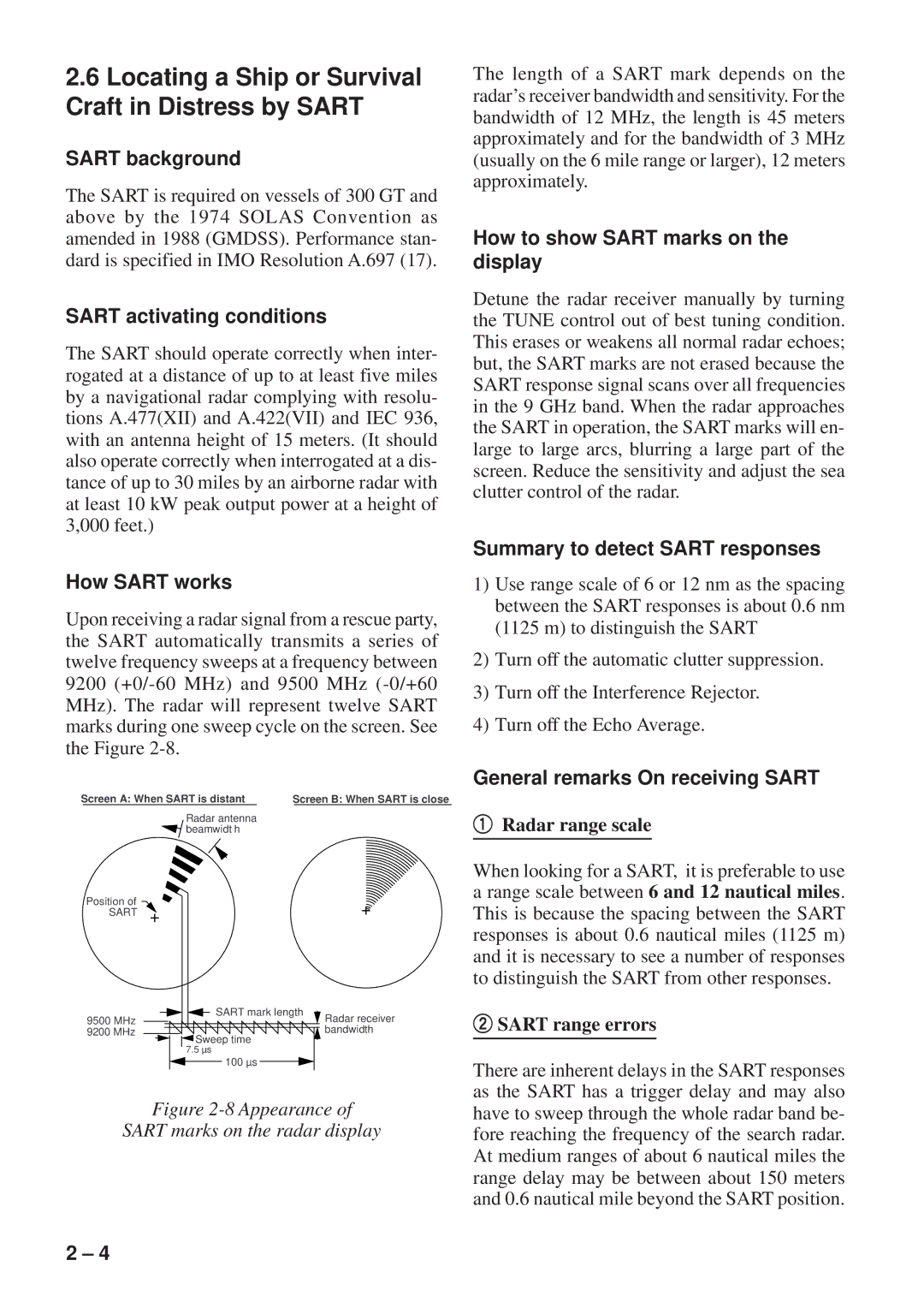 Furuno FR-8251, FR-8111 manual Locating a Ship or Survival Craft in Distress by Sart 