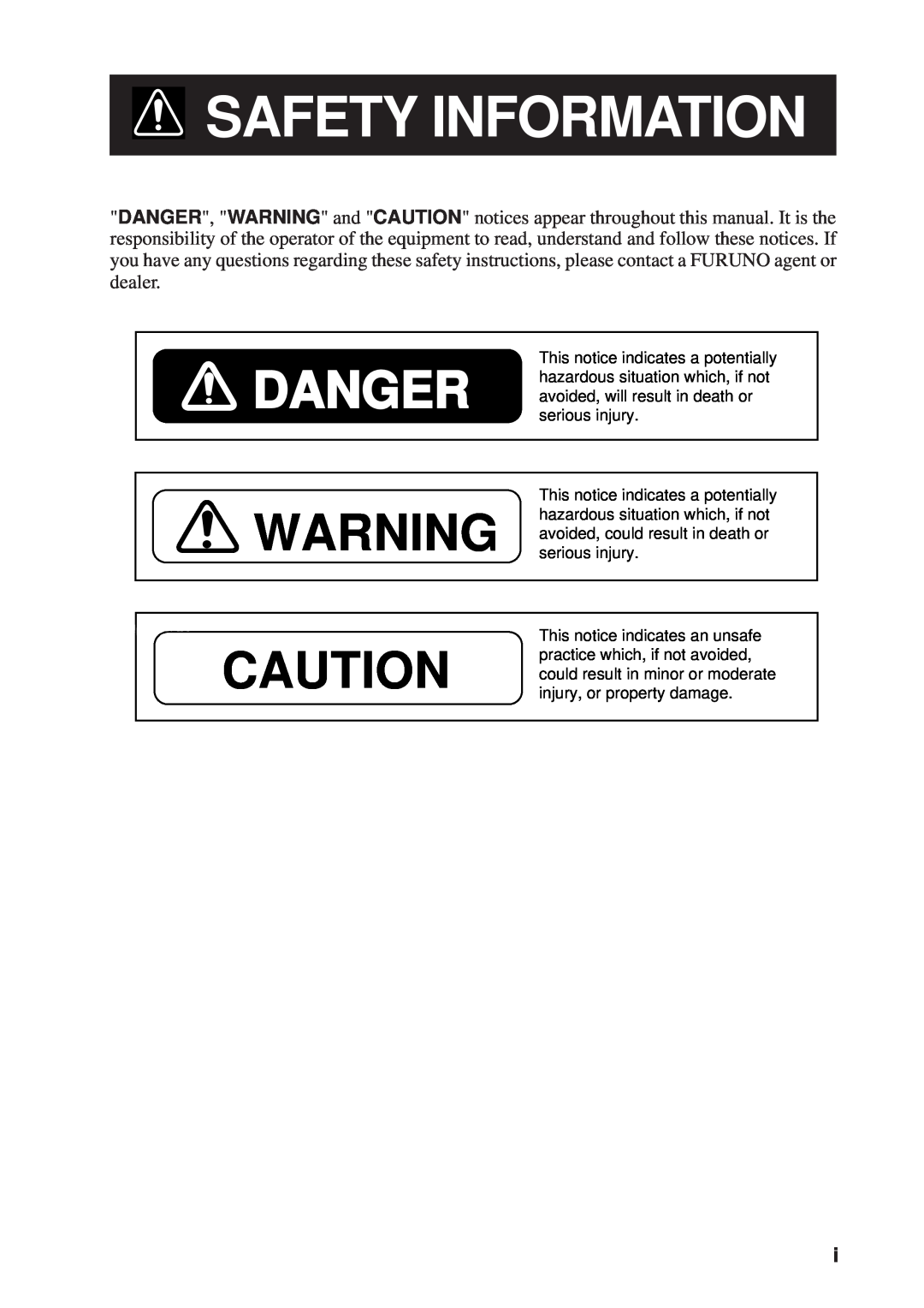 Furuno FR-8111, FR-8251 manual Safety Information, Danger 