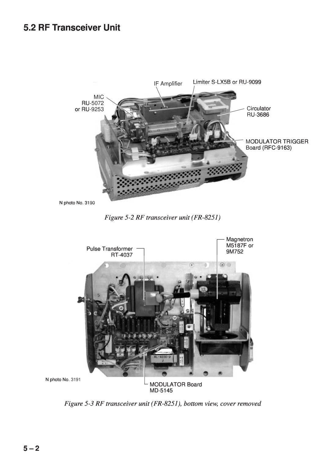 Furuno RF Transceiver Unit, 2 RF transceiver unit FR-8251, 3 RF transceiver unit FR-8251, bottom view, cover removed 