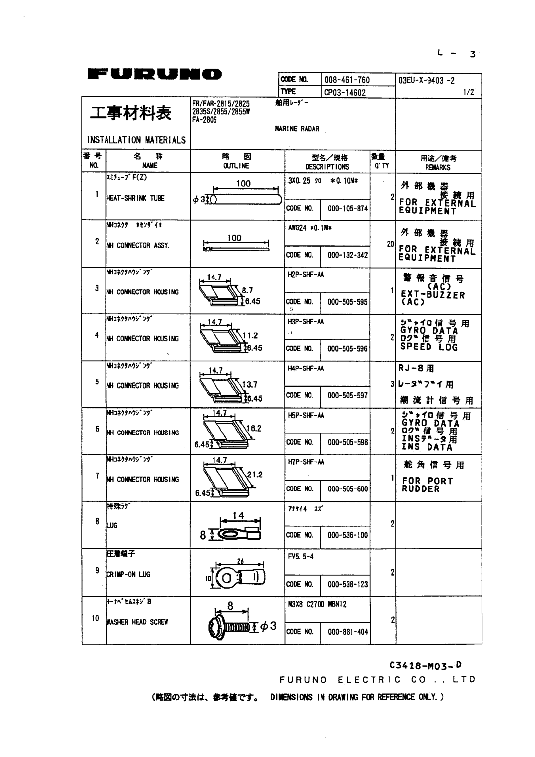 Furuno FR/FAR-2835SW/2865SW manual 