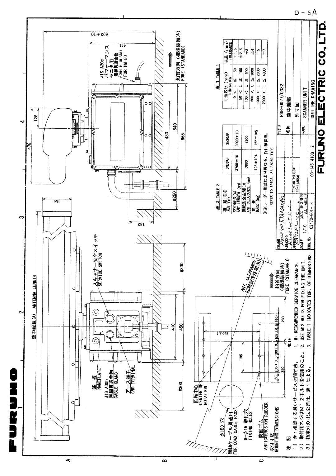 Furuno FR/FAR-2835SW/2865SW manual 