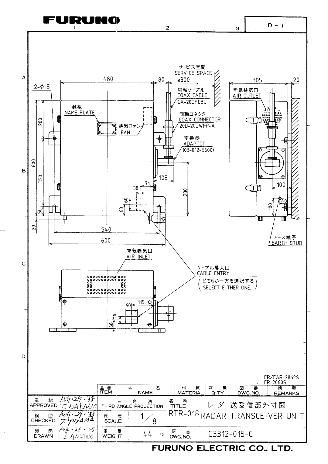 Furuno FR/FAR-2835SW/2865SW manual 