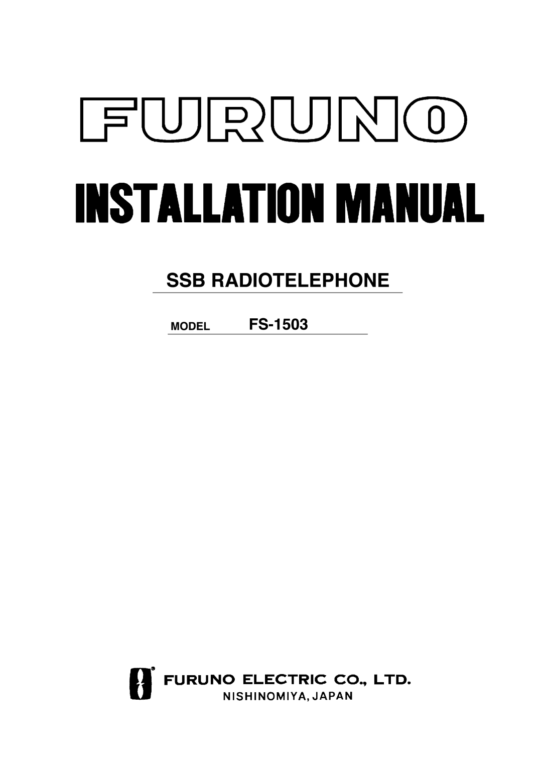 Furuno FS-1503 manual 