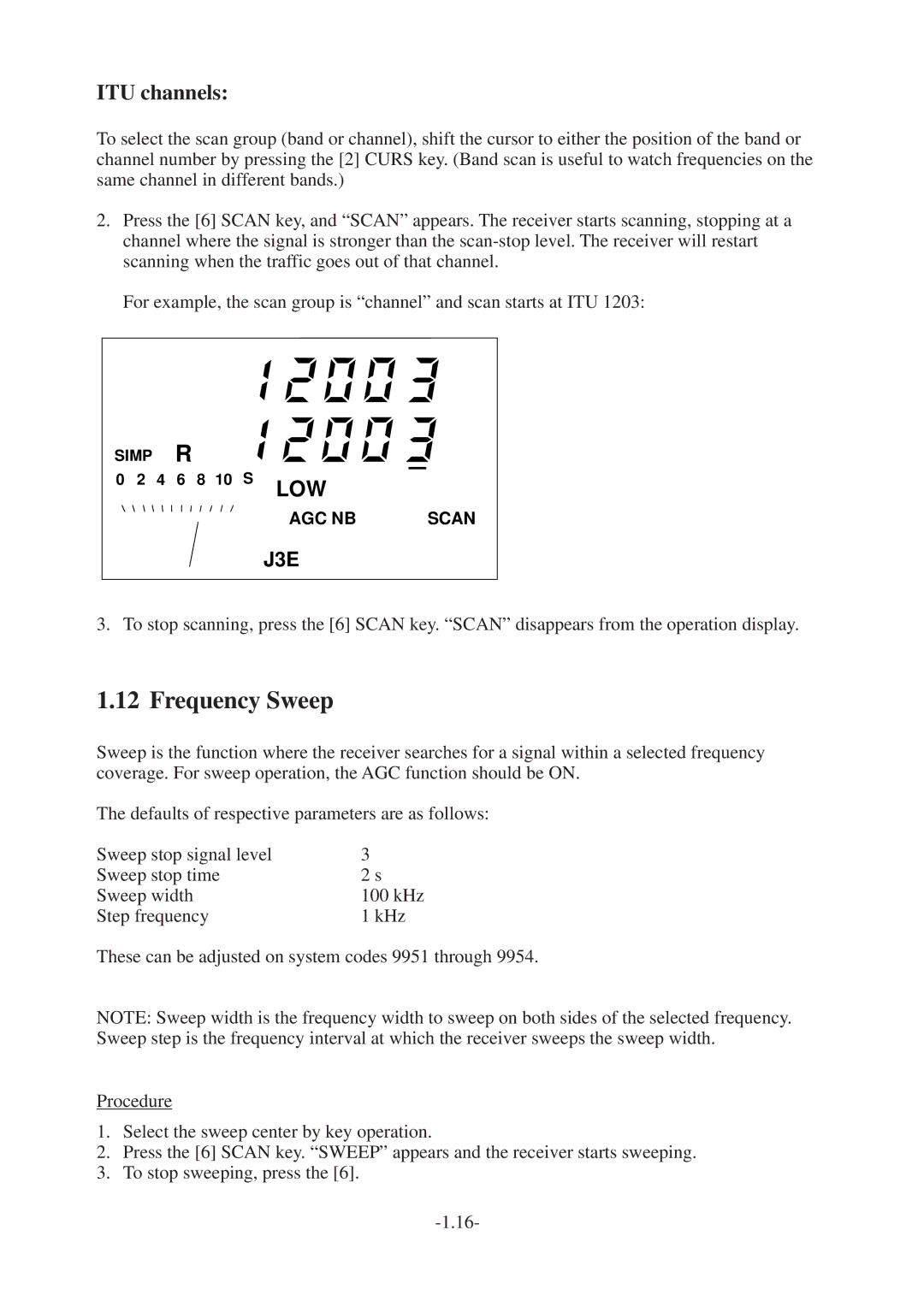 Furuno FS-1562-15, FS-1562-25 manual Frequency Sweep, ITU channels 