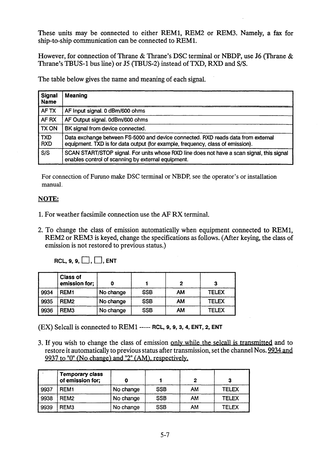 Furuno FS-5000 manual 