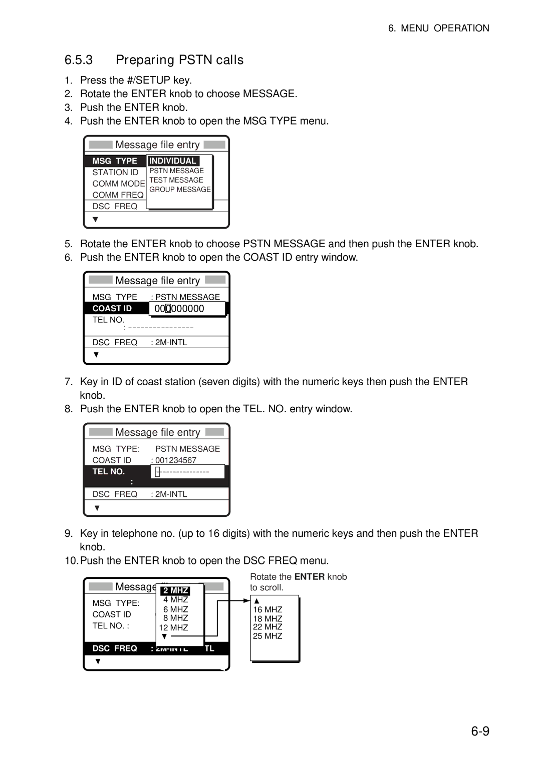 Furuno FS-5070 manual Preparing Pstn calls 