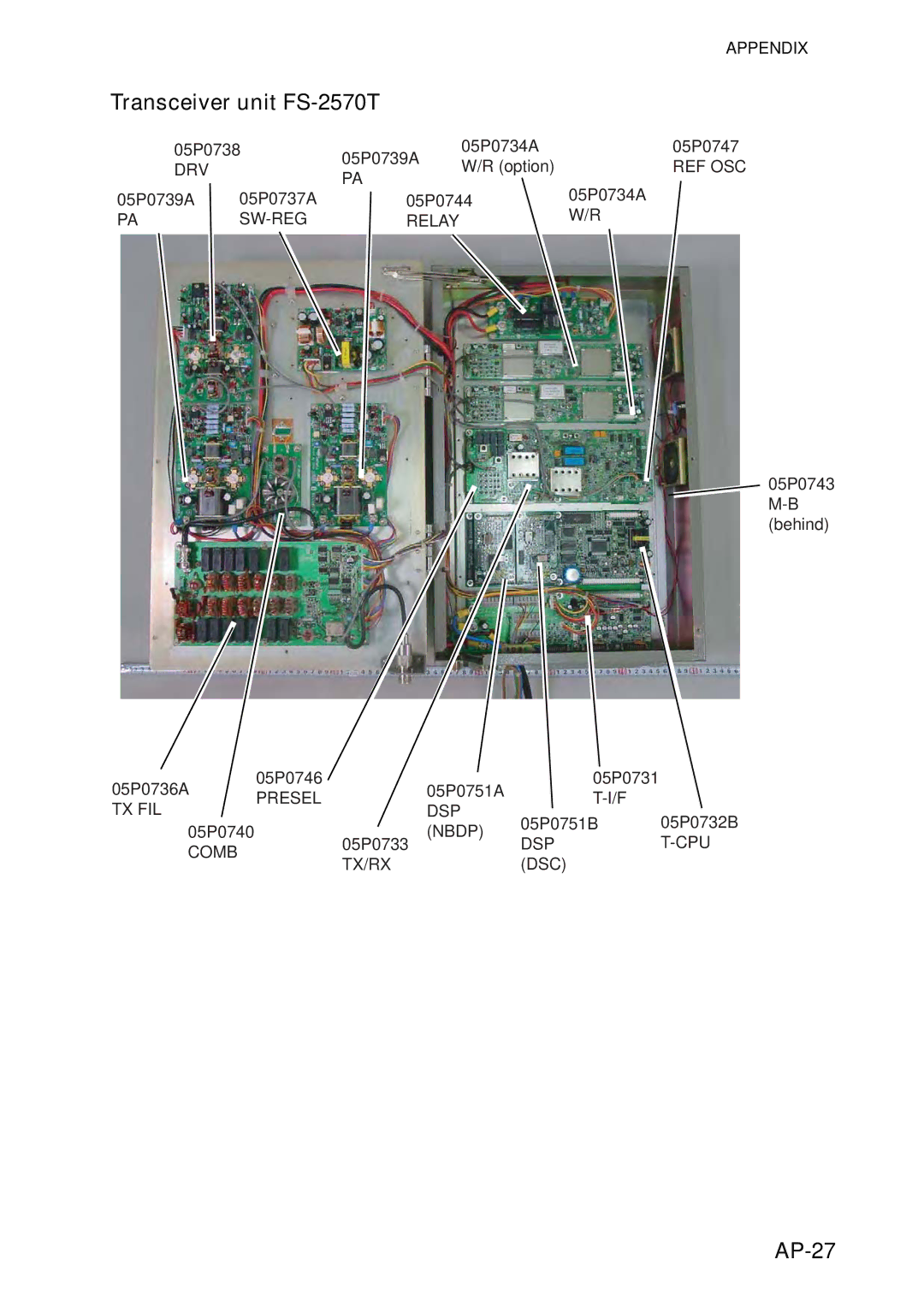 Furuno FS-5070 manual Transceiver unit FS-2570T, AP-27 