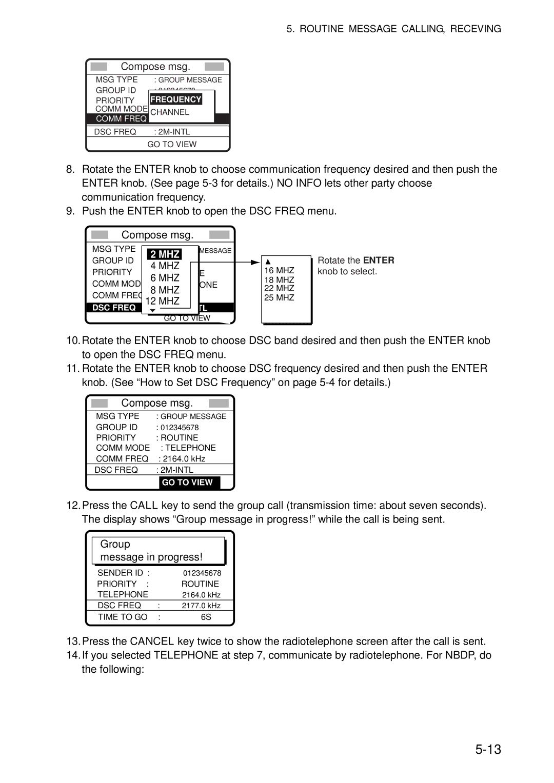 Furuno FS-5070 manual Mhz 