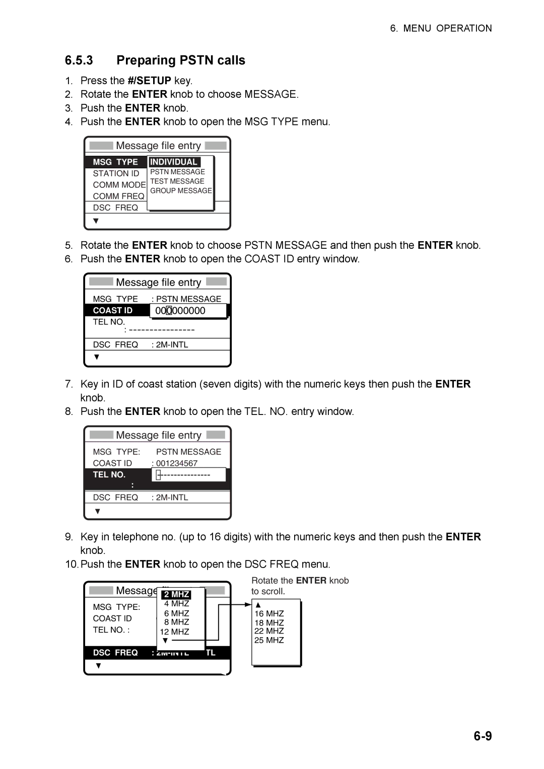 Furuno FS-5070 manual Preparing Pstn calls 