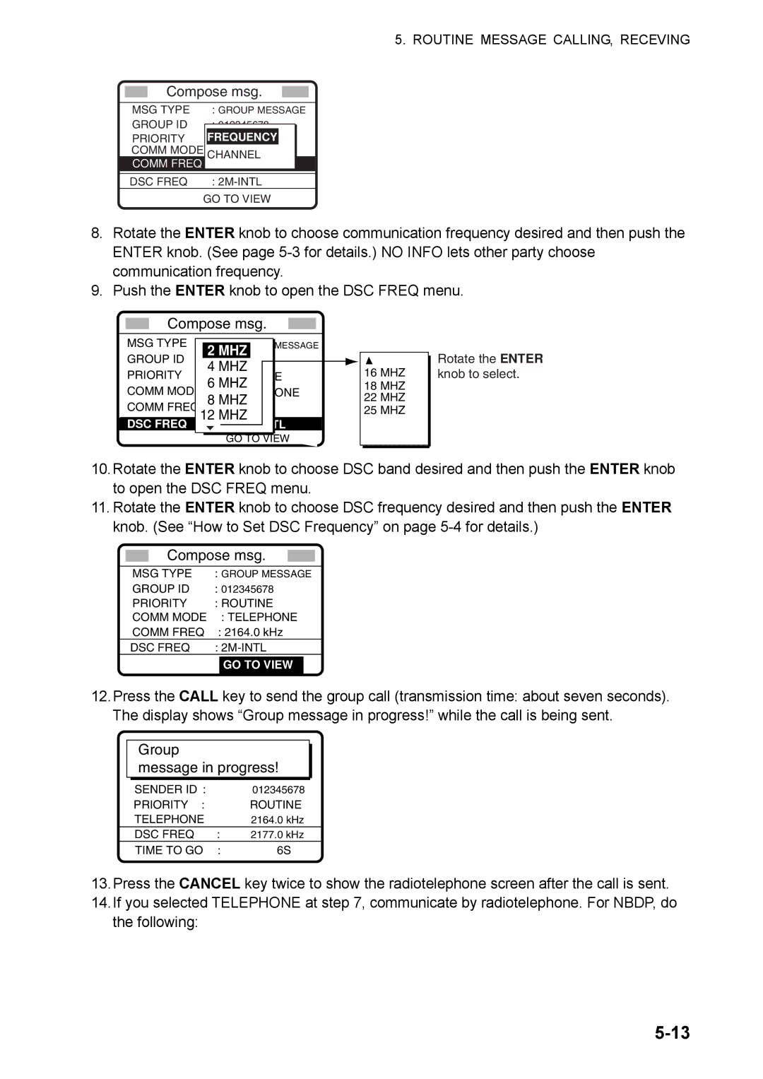 Furuno FS-5070 manual Mhz 