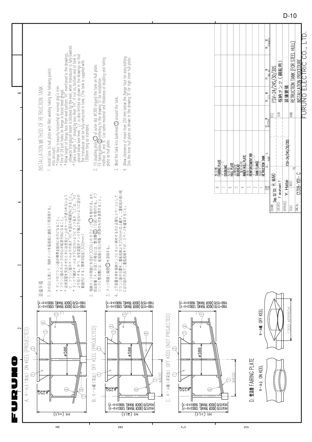 Furuno FSV-24S installation manual Hatai 