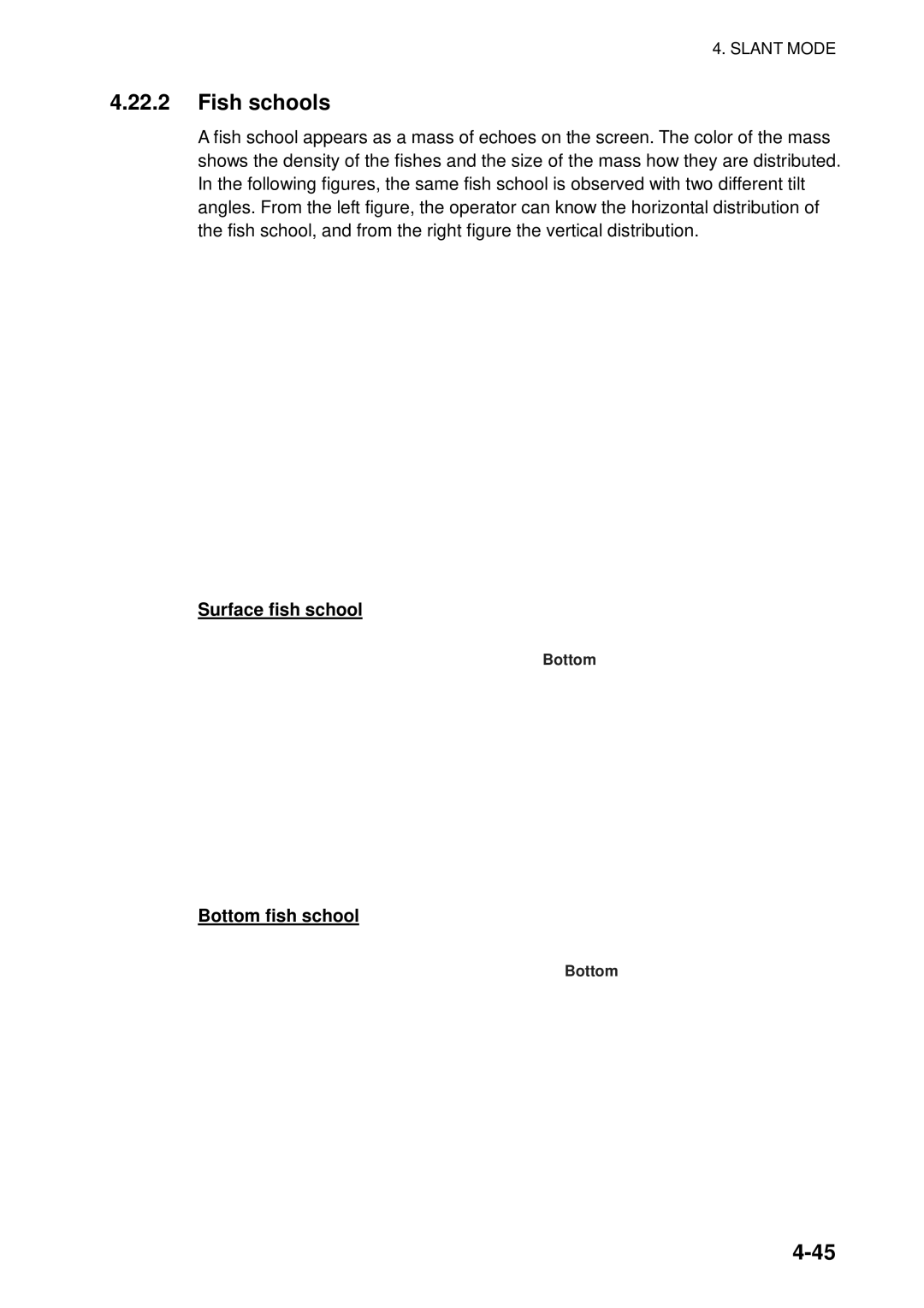 Furuno FSV-84 manual Surface fish school, Bottom fish school 