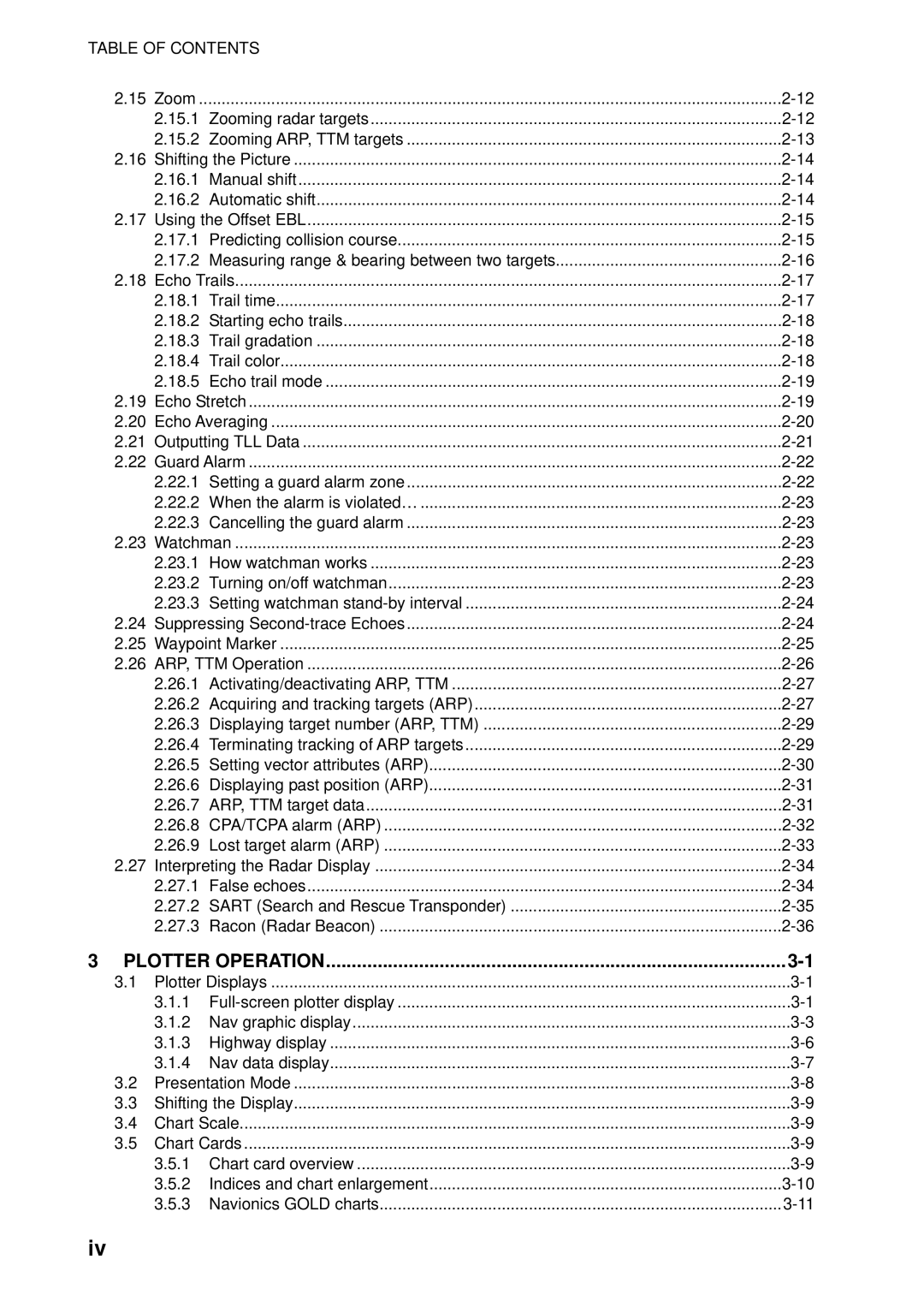 Furuno 1834C-BB, GD-1920C-BB, 1954C-BB, 1964C-BB, 1944C-BB, 1934C-BB, 1824C-BB manual Plotter Operation 