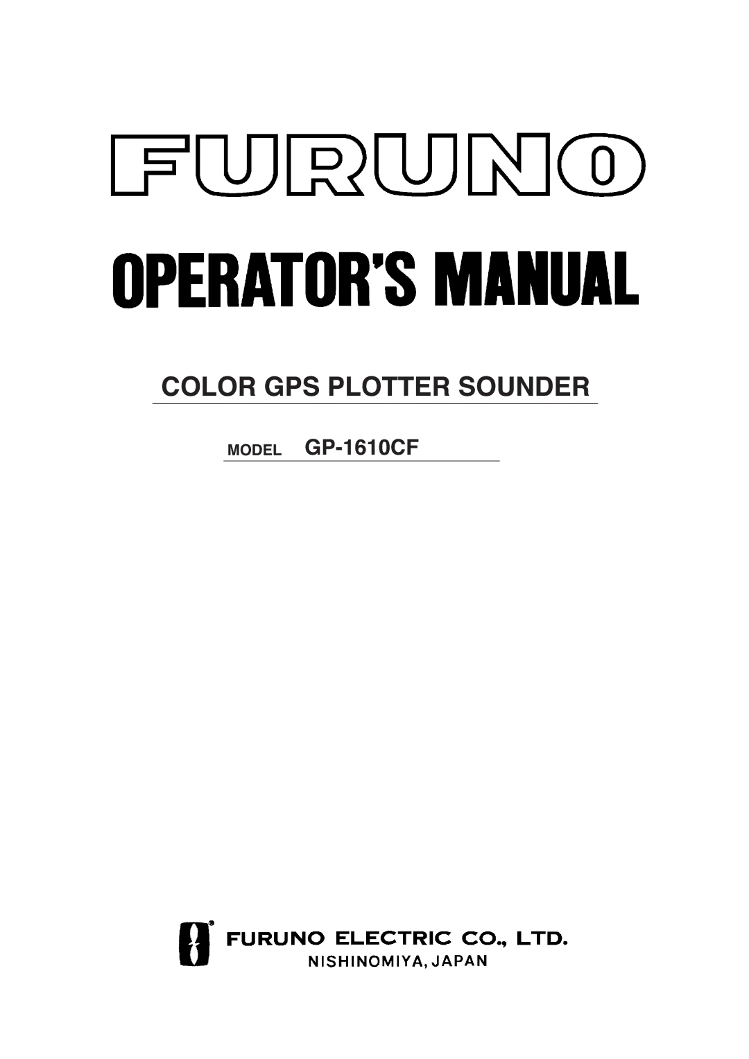 Furuno GP-1610CF manual 