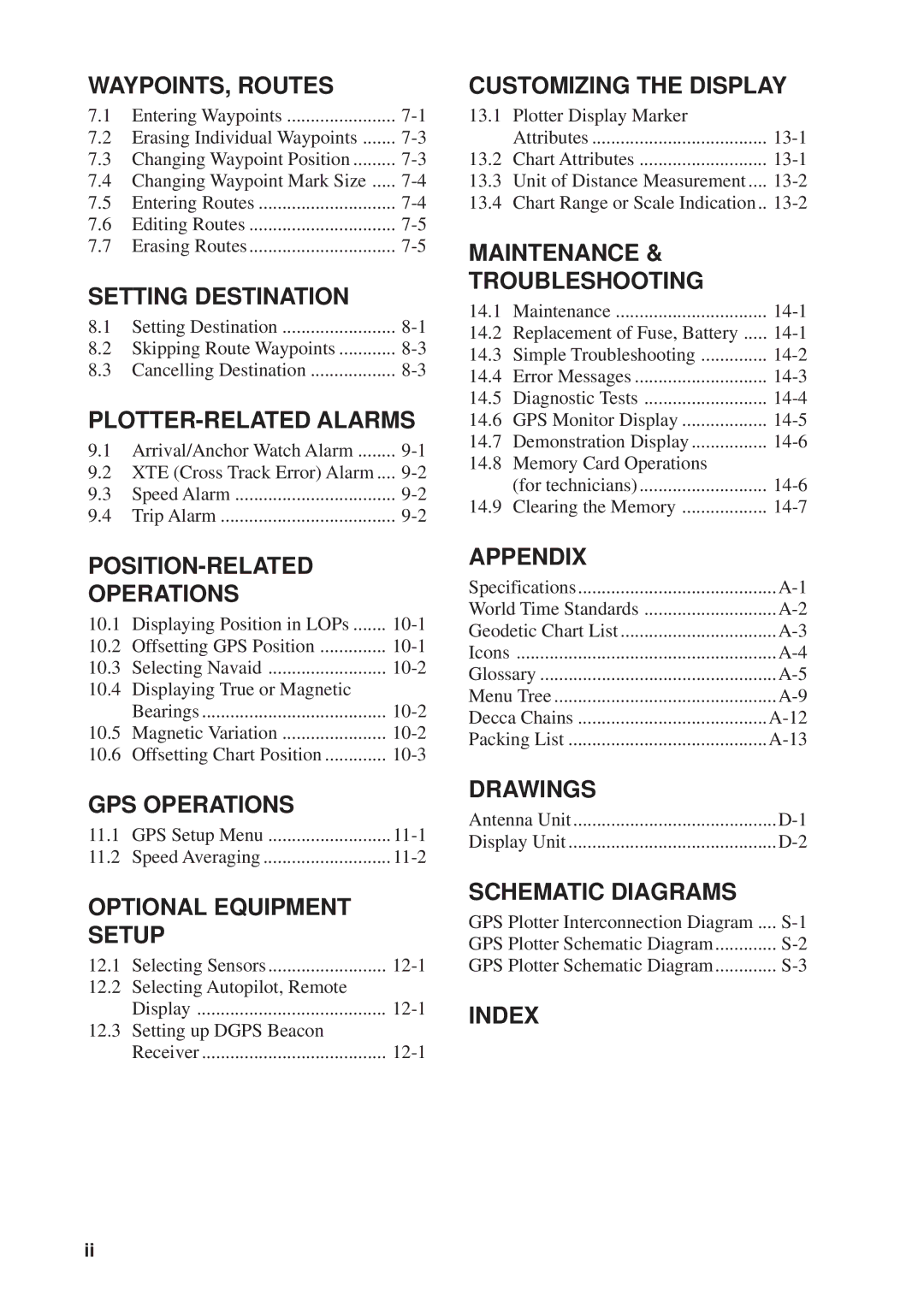 Furuno GP-1610CF manual Setting Destination 