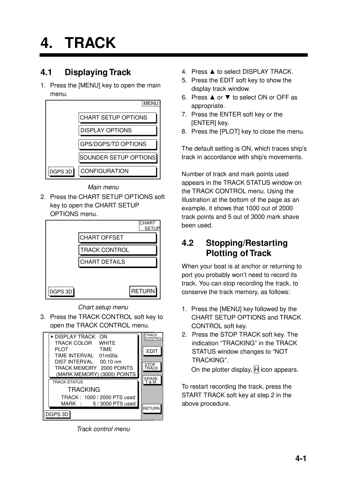 Furuno GP-1650WDF, GP-1650WF manual Track 