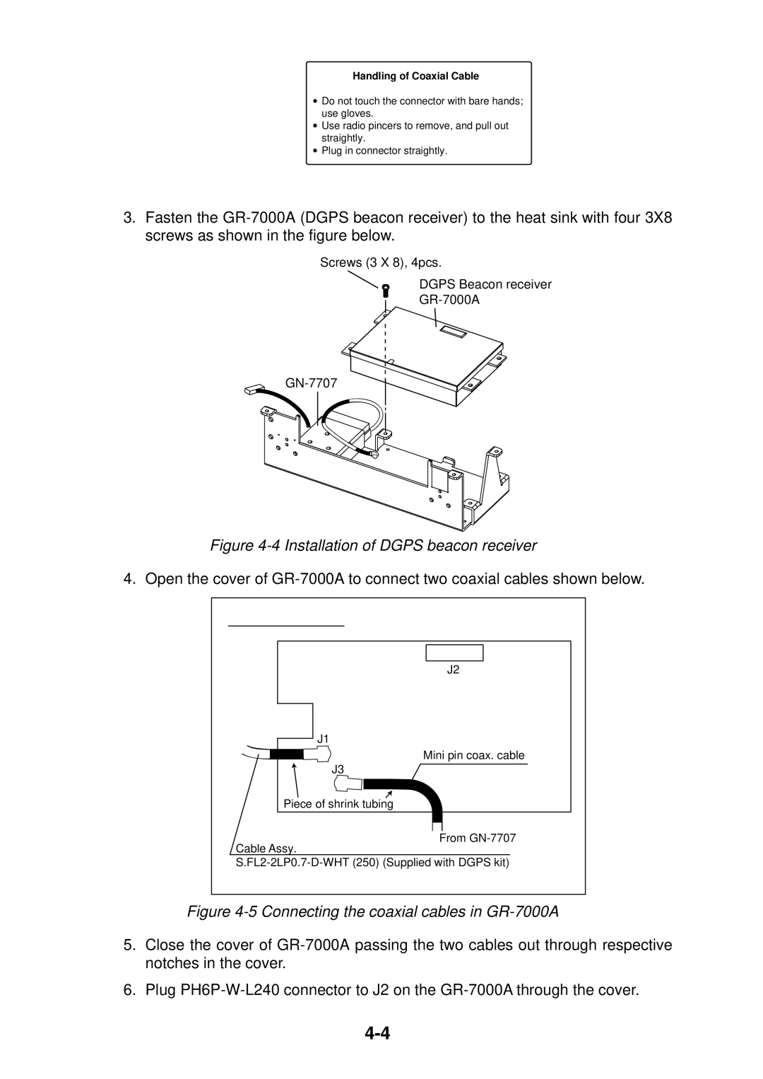 Furuno GP-1850D installation manual Installation of Dgps beacon receiver 