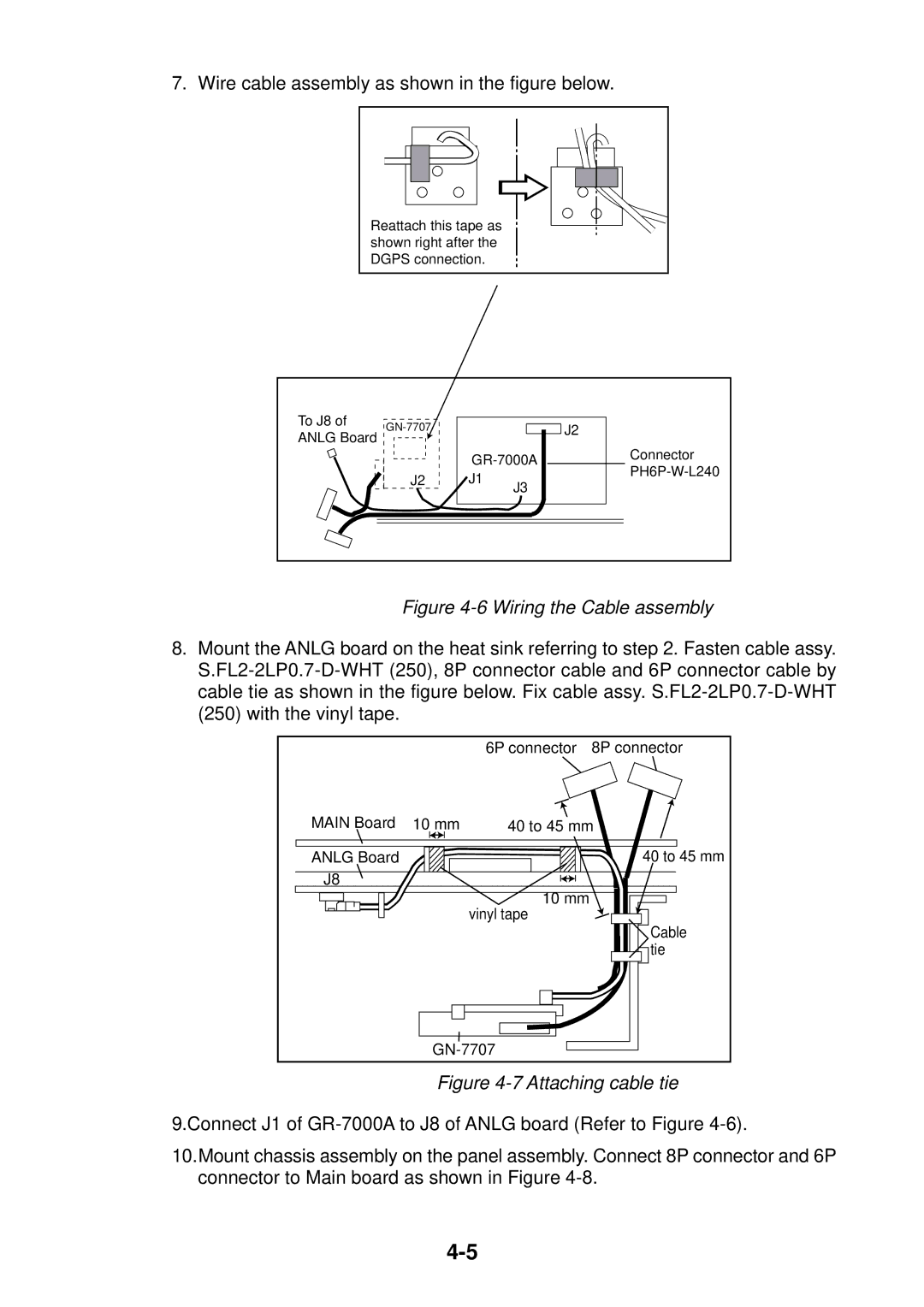 Furuno GP-1850D installation manual Wiring the Cable assembly 