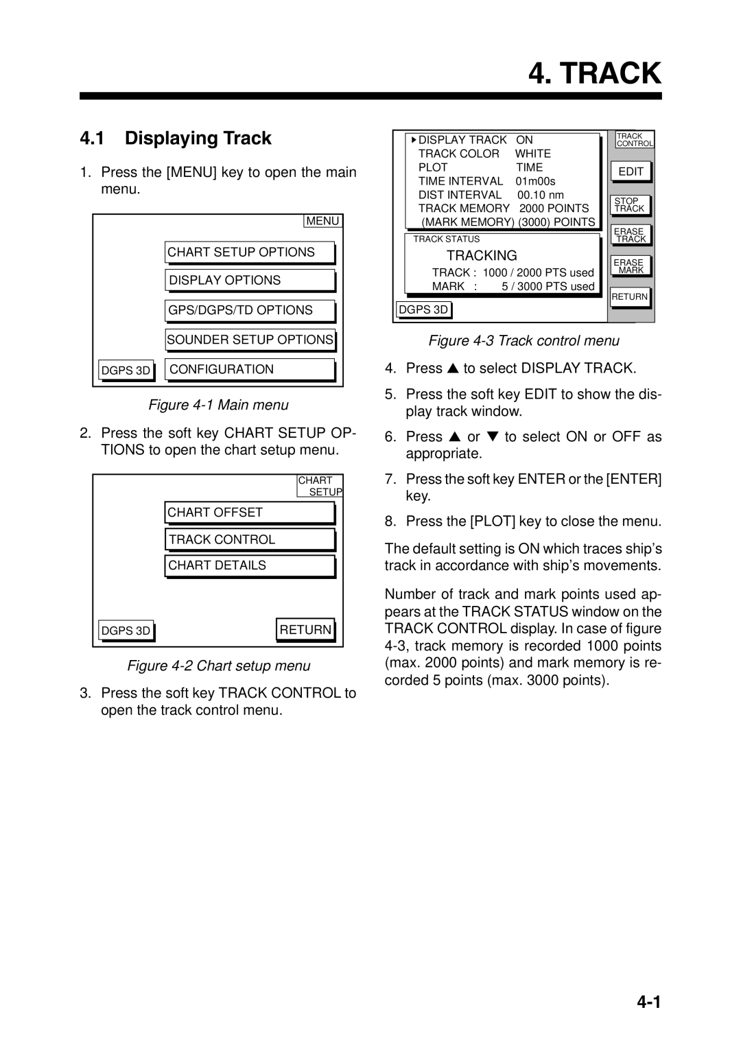 Furuno GP-1850F, GP-1850DF manual Displaying Track, Tracking 