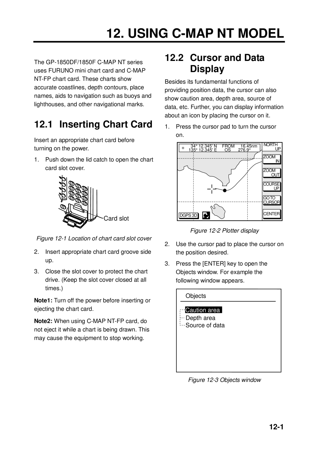 Furuno GP-1850F, GP-1850DF manual Using C-MAP NT Model 