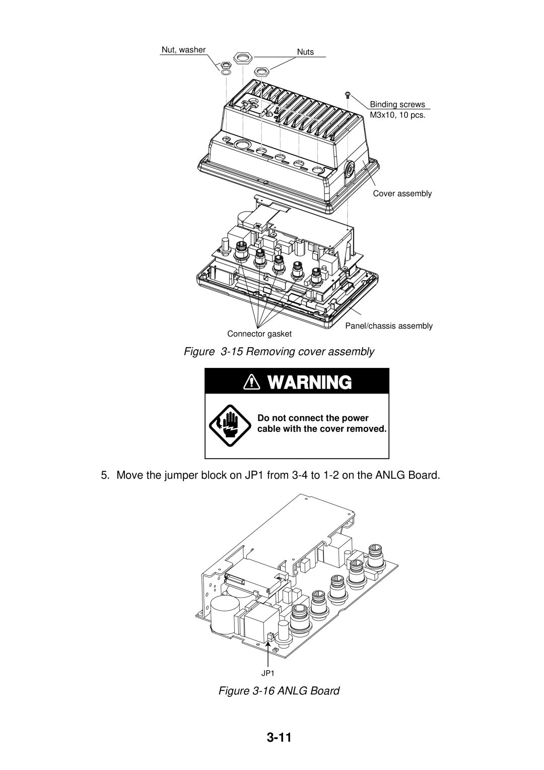 Furuno GP-1850DF installation manual Removing cover assembly 