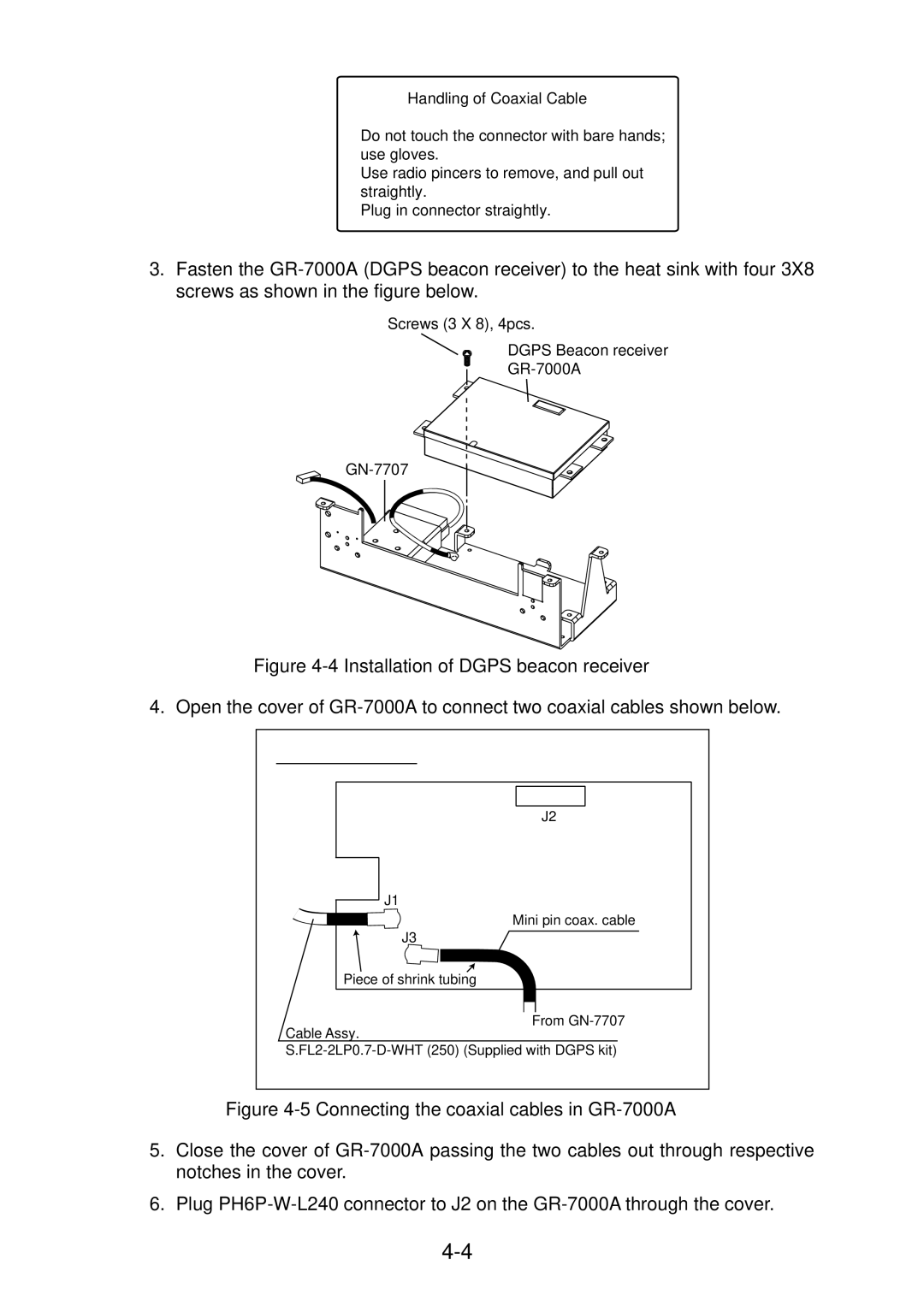 Furuno GP-1850DF installation manual Installation of Dgps beacon receiver 