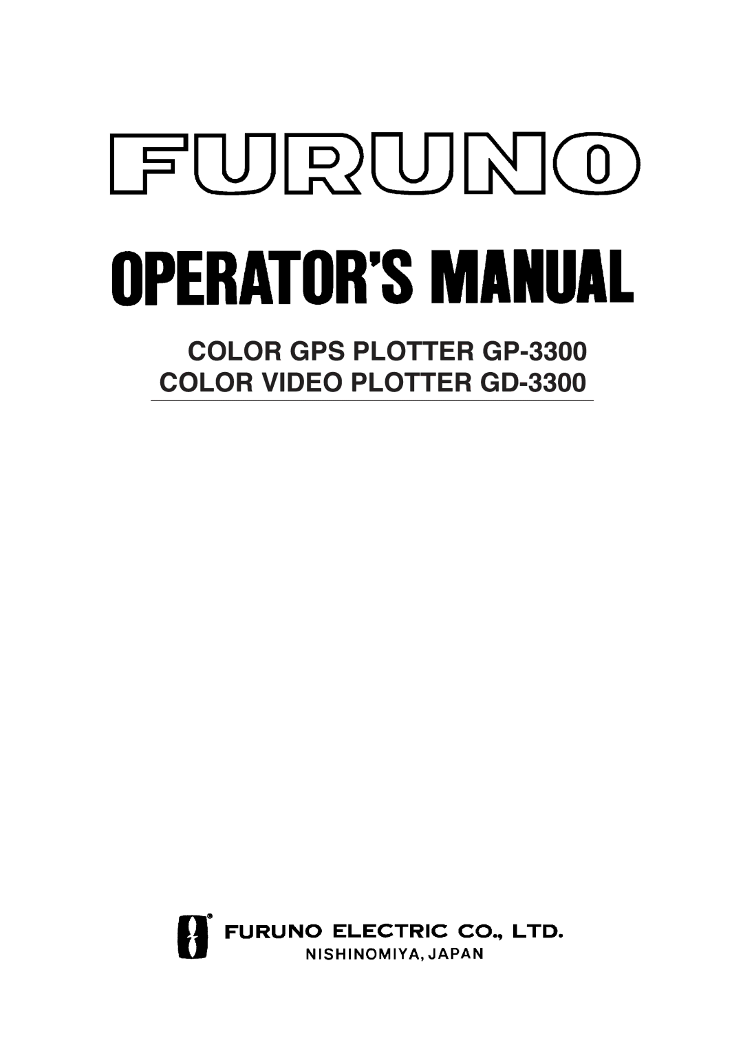 Furuno GD-3300, GP-3300 manual 