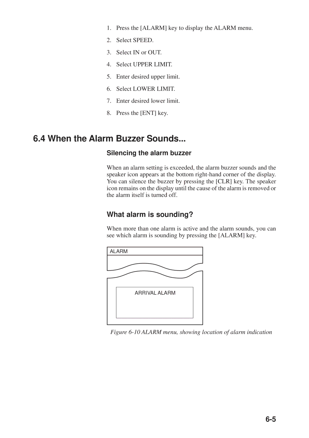 Furuno GD-3300, GP-3300 manual When the Alarm Buzzer Sounds, What alarm is sounding?, Silencing the alarm buzzer 