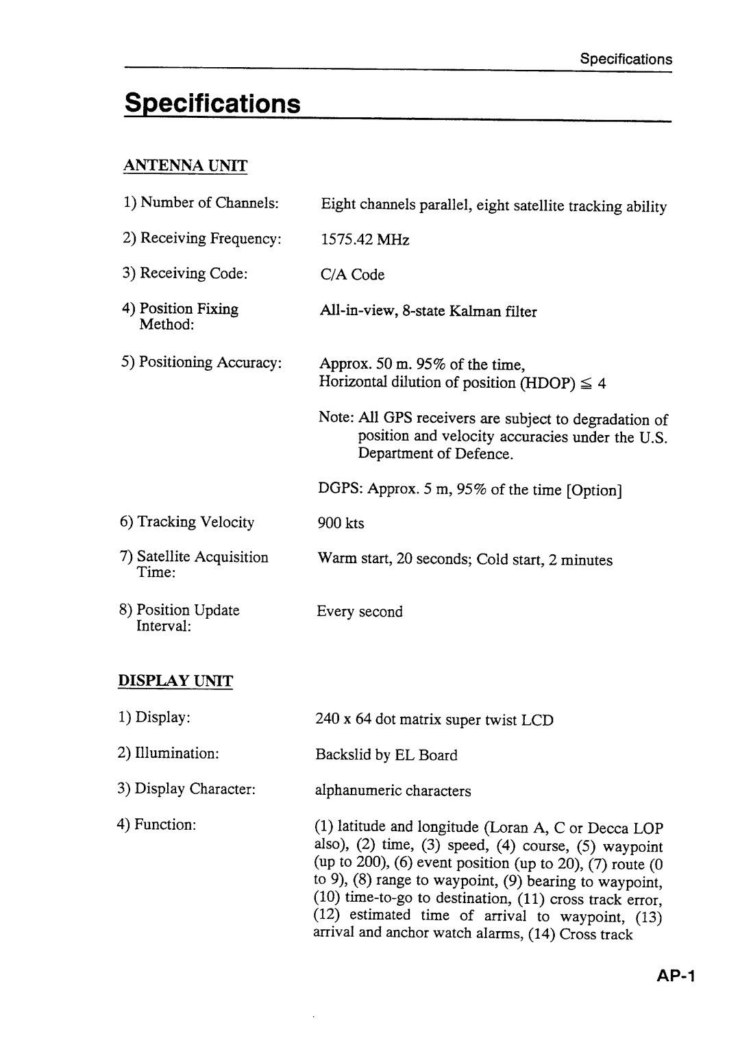 Furuno GP-500 MARK-2 manual 