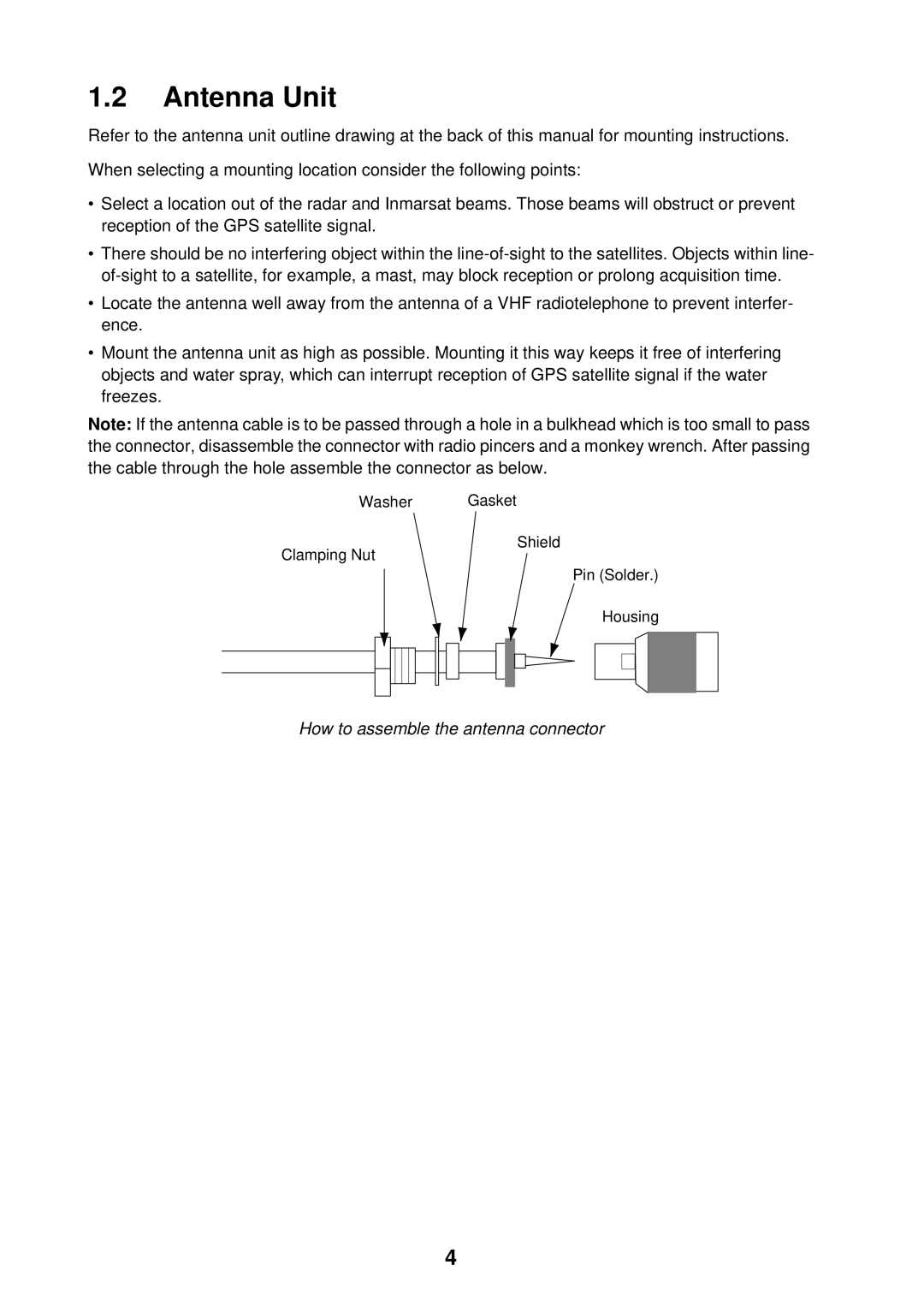 Furuno GP-7000F installation manual Antenna Unit 