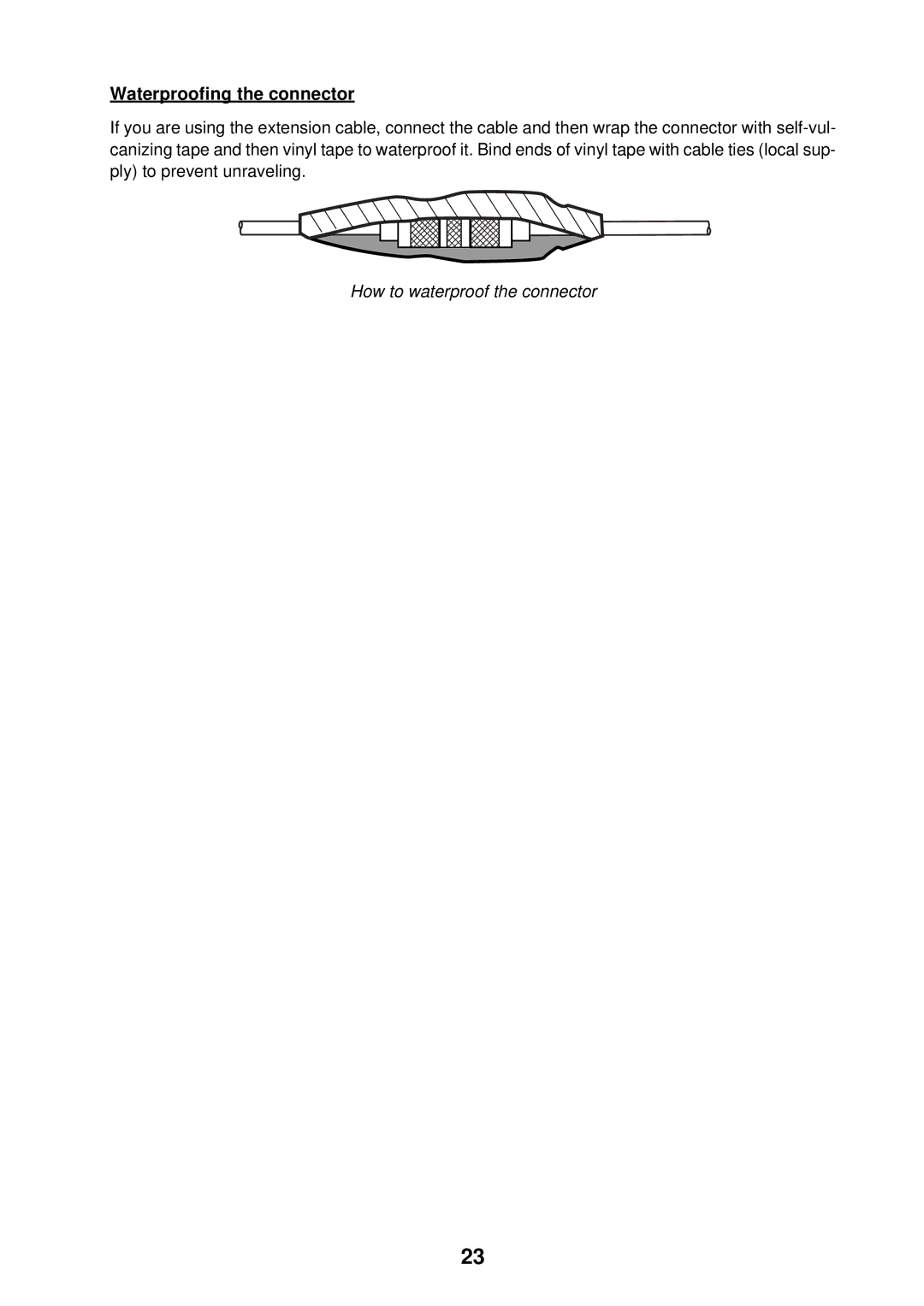 Furuno GP-7000F installation manual Waterproofing the connector 