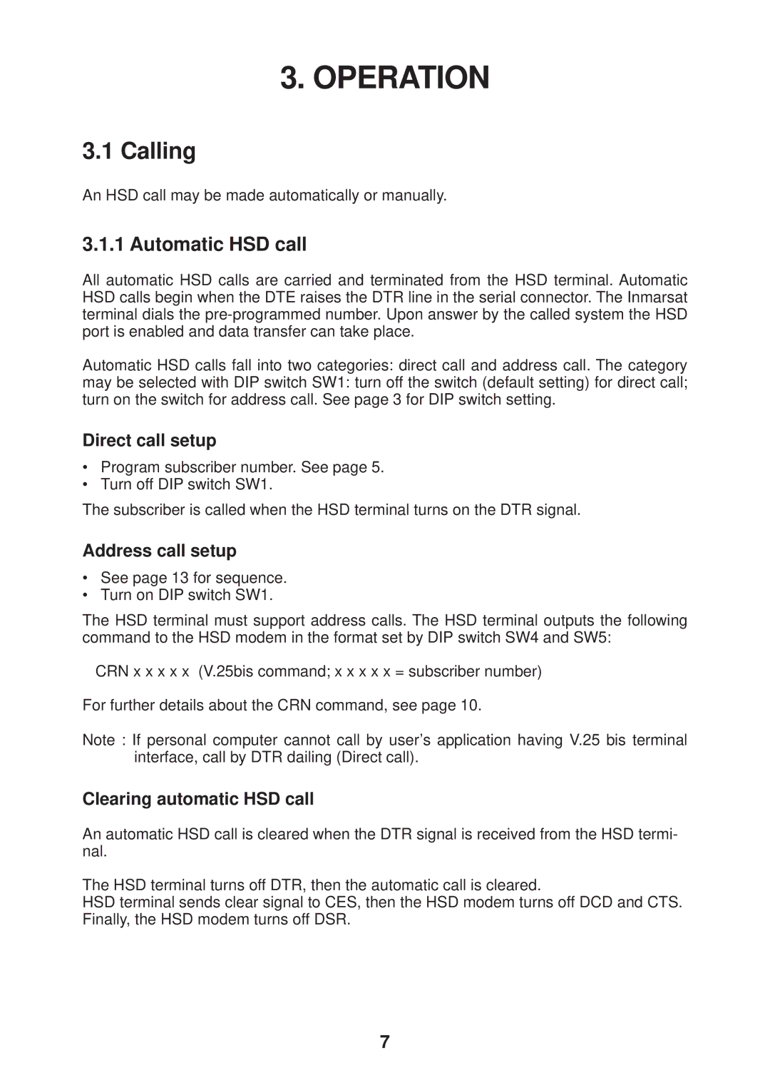 Furuno IB-681 manual Operation, Calling, Automatic HSD call 