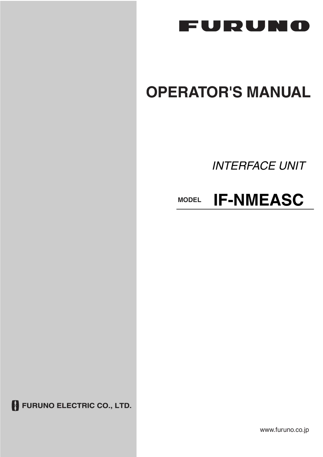 Furuno manual Model IF-NMEASC 