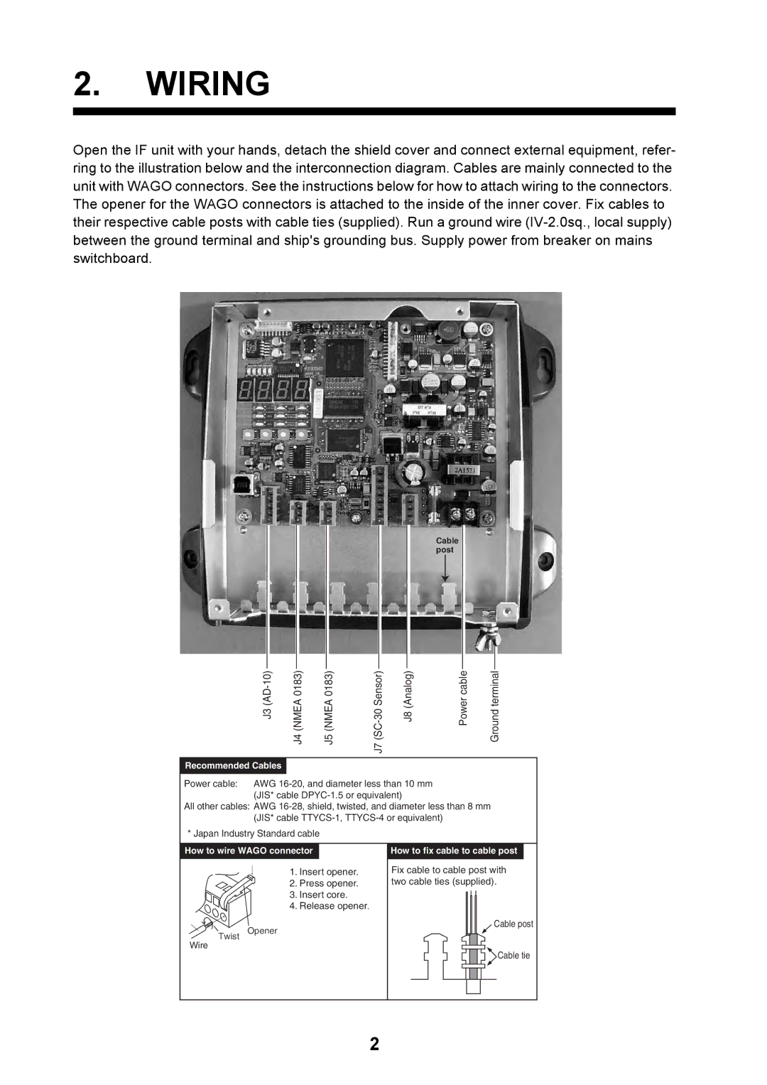 Furuno IF-NMEASC manual Wiring 