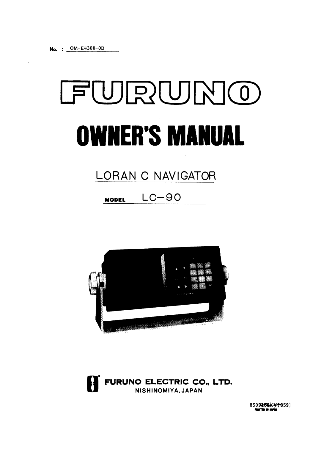 Furuno LC-90 manual 