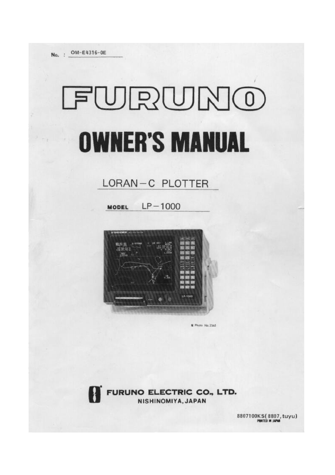 Furuno LP-1000 manual 