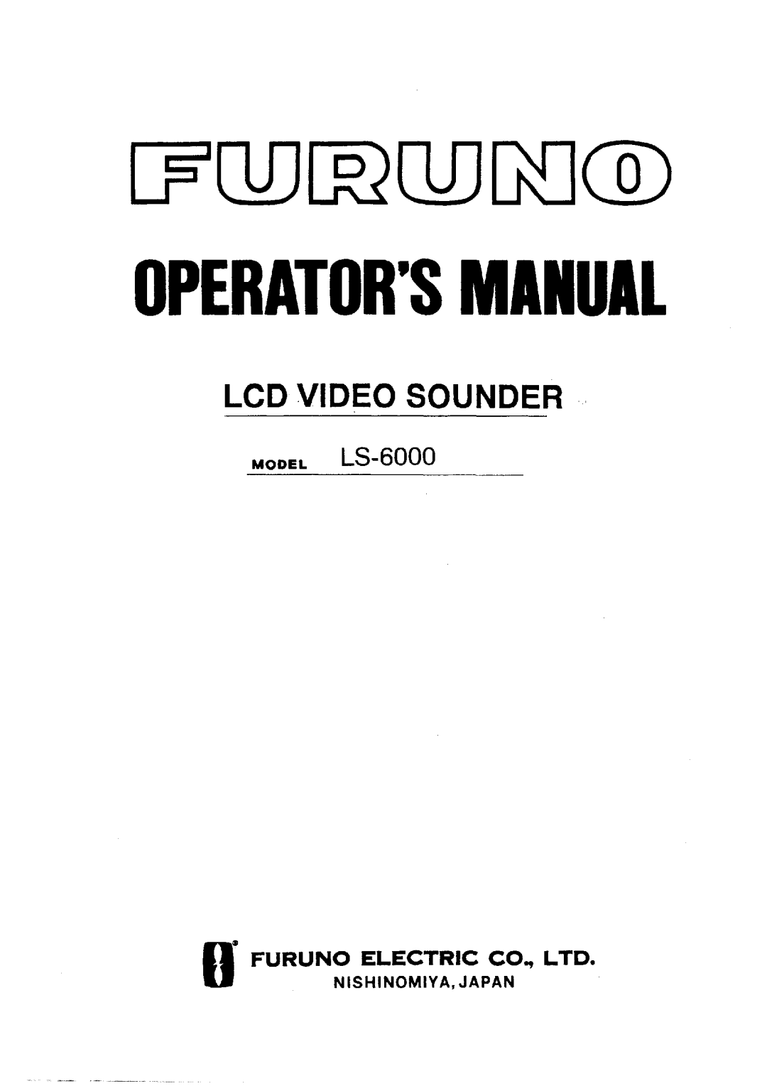 Furuno LS-6000 manual 