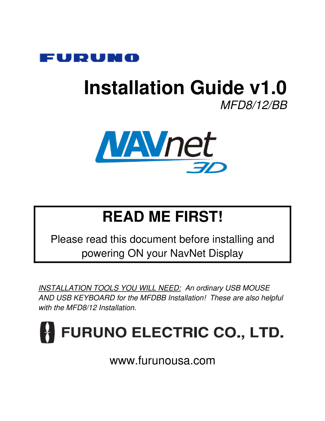 Furuno MFD8/12/BB manual Installation Guide 