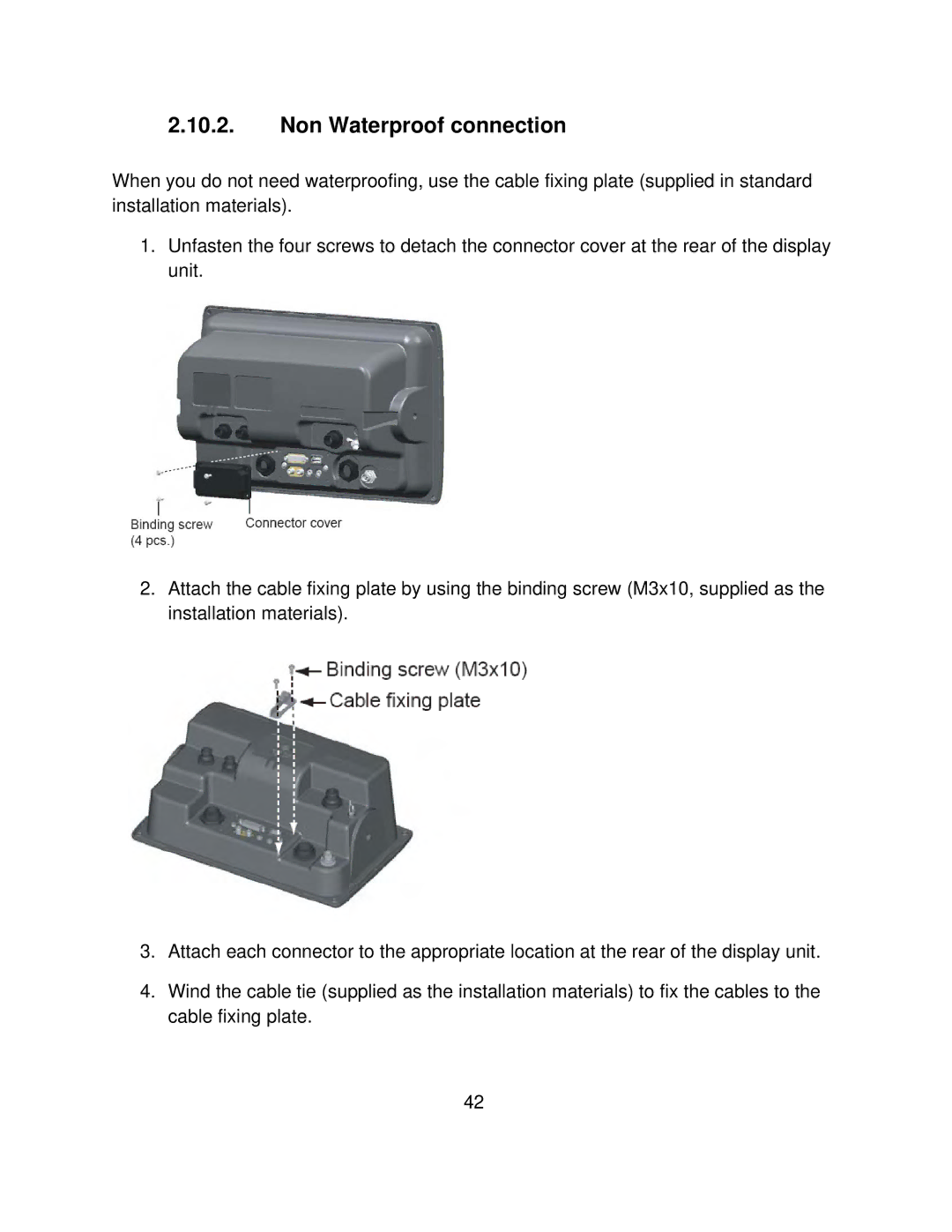 Furuno MFD8/12/BB manual Non Waterproof connection 