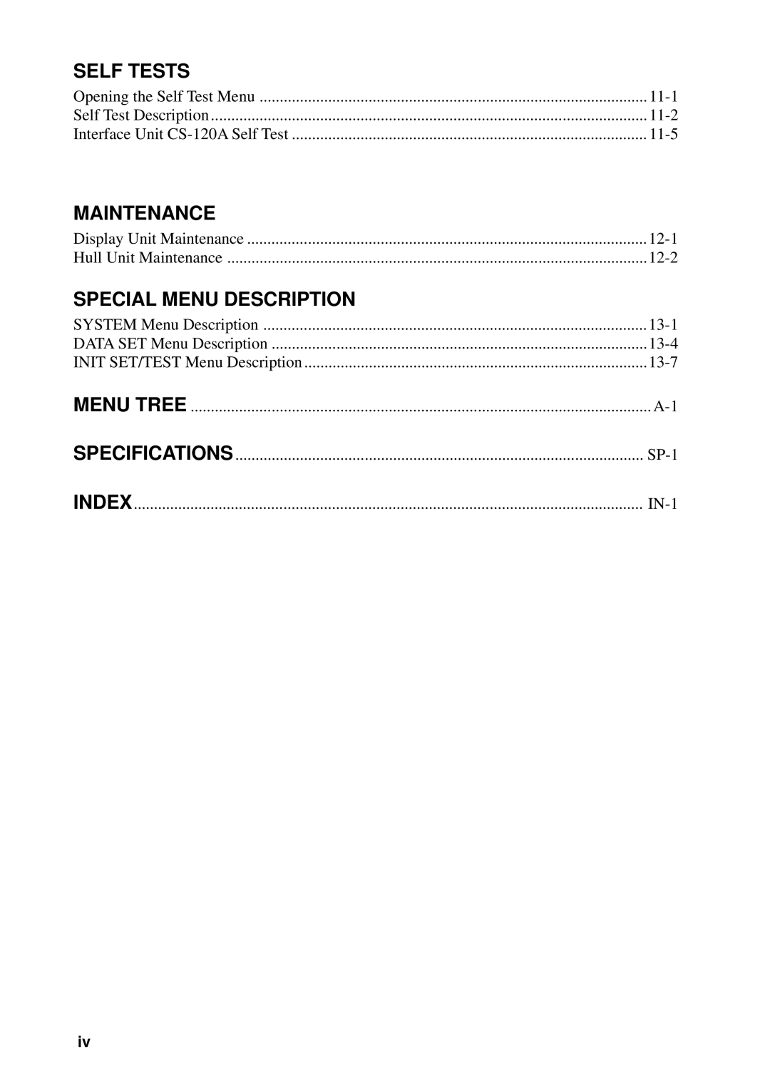 Furuno MODEL CSH-73 manual Maintenance 