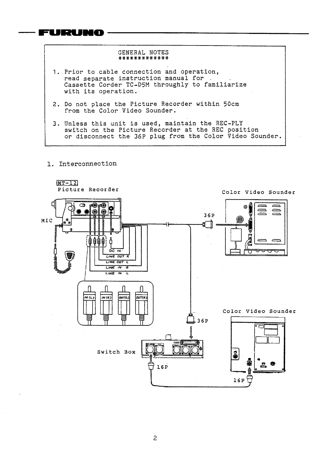 Furuno MT-12 manual 