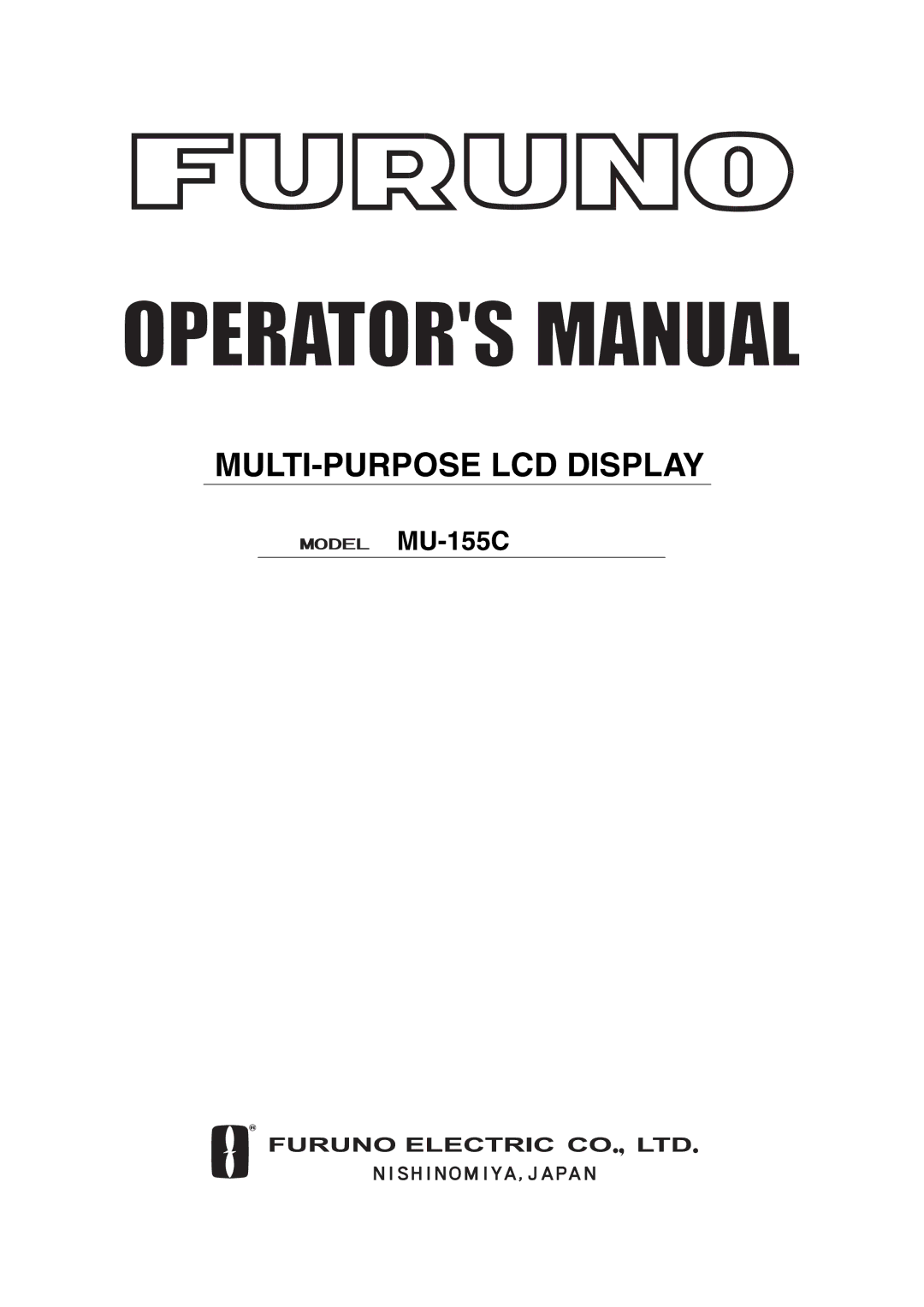 Furuno MU-155C manual MULTI-PURPOSE LCD Display 