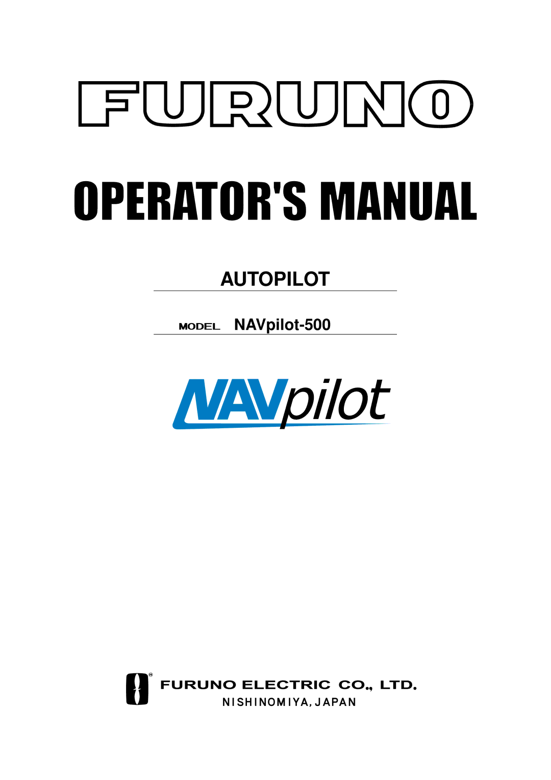 Furuno NAVpilot-500 manual Autopilot 