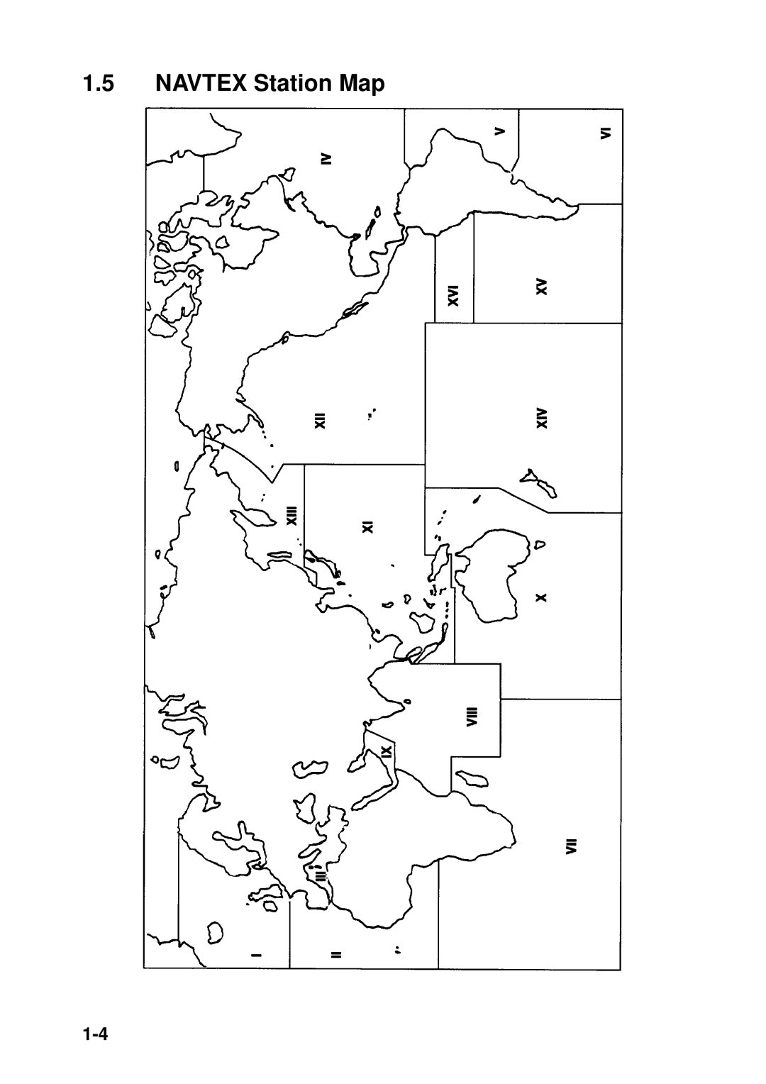 Furuno NX-300 manual Navtex Station Map 